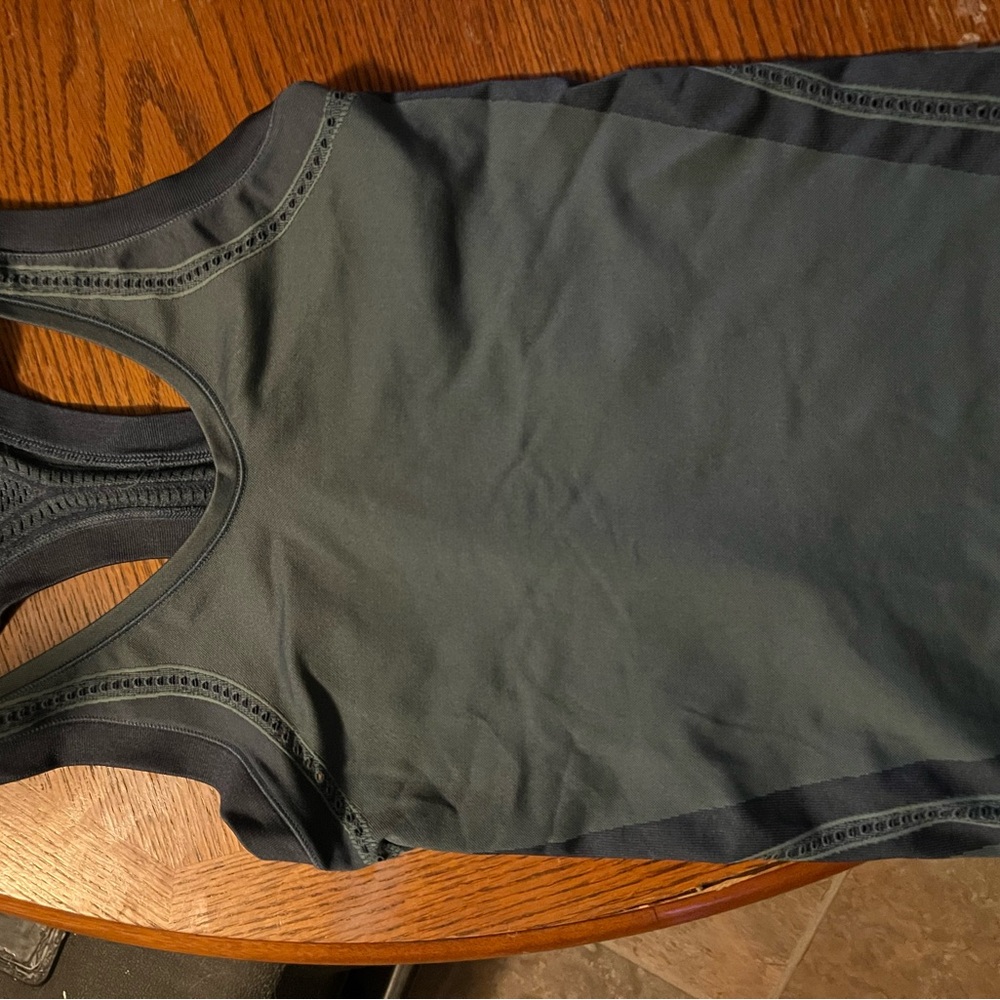 Green and blue Racerback Tank Top